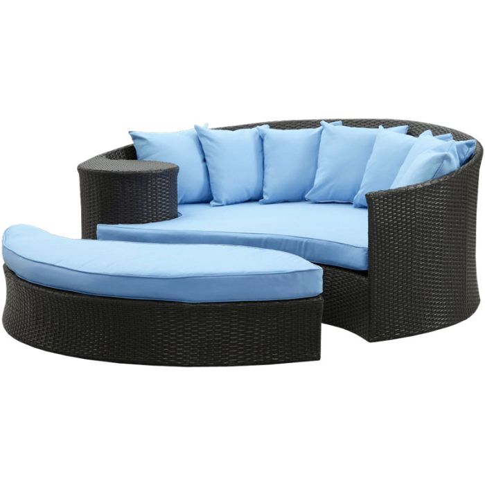 LexMod Taiji Wicker Patio Daybed